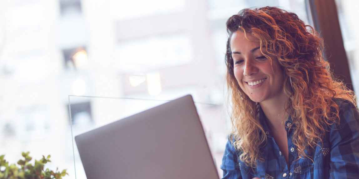 Student on laptop