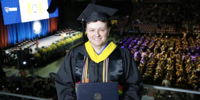 Luis Nieto Benitez at commencement