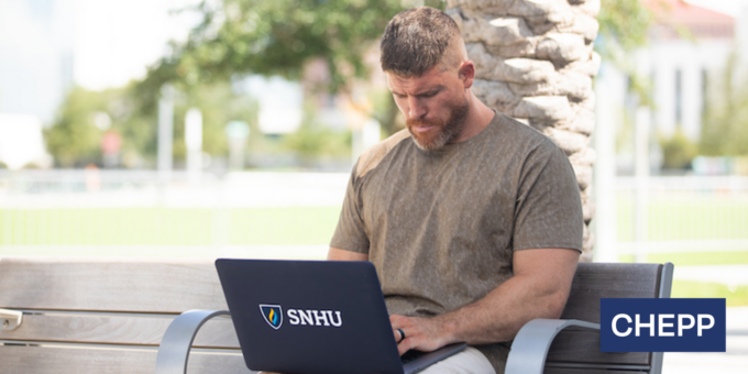Person working on laptop computer