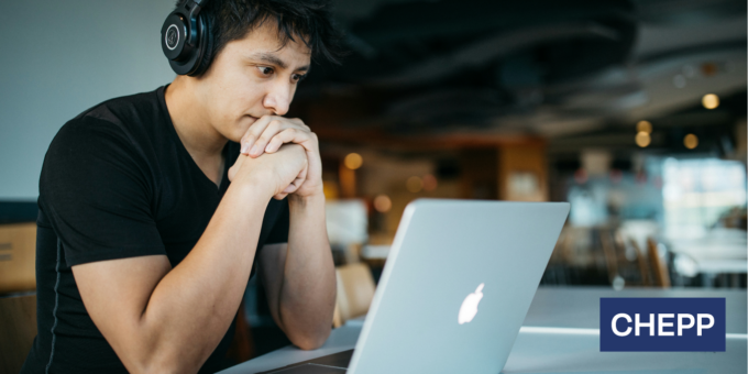Person sitting at their computer